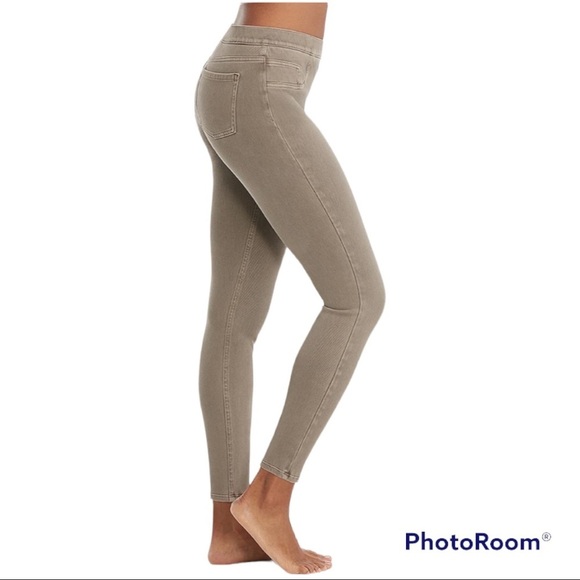 Spanx Jean-ish Ankle Leggings in Earthy Taupe size S - Picture 4 of 12